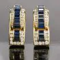 C. Krypell Diamond Sapphire 18K Gold Earrings