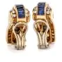 C. Krypell Diamond Sapphire 18K Gold Earrings