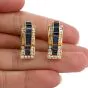 C. Krypell Diamond Sapphire 18K Gold Earrings