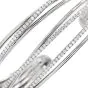 Modern Crossover 3.85cts Diamond 18K White Gold Cuff Bangle Bracelet
