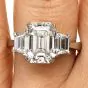 GIA 5.47cts Diamond I-VVS2 Engagement Diamond Three stone Ring