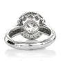 Estate Round Natural Diamond 14K White Gold Halo Engagement Ring