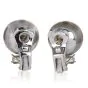 Estate Diamond 14mm Gray South Sea Pearl Platinum Clip-on Stud Earrings