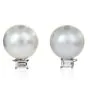  Estate 15mm South Sea Pearl 0.95cts Diamond White Gold Classic Clip On Earrings