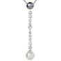Cartier Calin Collection Heart Diamond Tahitian South Sea Pearl Lariat Drop Gold-Necklace