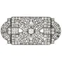 Antique Art Deco 5.50ct Diamond Platinum Filigree Geometric Open Brooch Pin