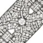 Antique Art Deco 5.50ct Diamond Platinum Filigree Geometric Open Brooch Pin