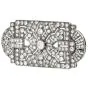 Antique Art Deco 5.50ct Diamond Platinum Filigree Geometric Open Brooch Pin