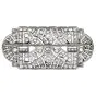 Antique Art Deco 5.50ct Diamond Platinum Filigree Geometric Open Brooch Pin