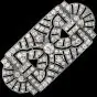 Antique Art Deco 5.50ct Diamond Platinum Filigree Geometric Open Brooch Pin