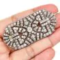 Antique Art Deco 5.50ct Diamond Platinum Filigree Geometric Open Brooch Pin