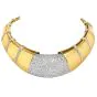 Italian Diamond Gold 18K Cleopatra Wide Choker Collar Necklace 31.66cts