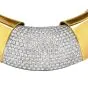 Italian Diamond Gold 18K Cleopatra Wide Choker Collar Necklace 31.66cts