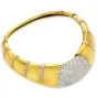 Italian Diamond Gold 18K Cleopatra Wide Choker Collar Necklace 31.66cts