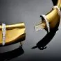 Italian Diamond Gold 18K Cleopatra Wide Choker Collar Necklace 31.66cts