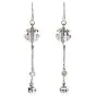 Gucci Vintage Diamond 18K White Gold Ball Bead Dangle Drop Earrings|Dover Jewelry|
