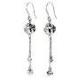 Gucci Vintage Diamond 18K White Gold Ball Bead Dangle Drop Earrings|Dover Jewelry|