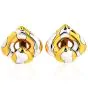 Marina B. Pardy Vintage 18K Two-Tone Gold Chestnut Clip-On Earrings