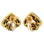 Marina B. Vintage 18K Two-Tone Gold Chestnut Pardy Clip-On Earrings
