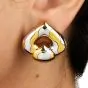 Marina B. Vintage 18K Two-Tone Gold Chestnut Pardy Clip-On Earrings
