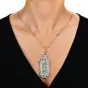 Antique Art Deco Diamond Emerald Platinum Bow Brooch Pendant Necklace 
