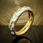 Tiffany & Co. Angela Cummings Mother of Pearl 18K Yellow Gold Vintage Allure Bangle Bracelet