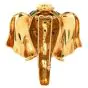 Vintage Elephant Diamond Pearl Sapphire Ruby Emerald 18K Gold Brooch Pin