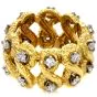 Vintage David Webb Diamond 18K Yellow Gold Platinum Infinity Eternity Band Ring