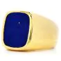 Estate Lapiz Lazuli 18K Yellow Gold Men's Signet Ring