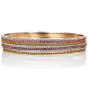 Estate Diamond Yellow Pink Sapphire 18K Tri-Color Gold 7 Days Of the Week Stackable Semanario Bangle Bracelets