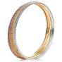 Estate Diamond Yellow Pink Sapphire 18K Tri-Color Gold 7 Days Of the Week Stackable Semanario Bangle Bracelets
