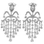 Orianne Collins 42.0cts Pear Cut Diamond 18K White Gold Chandelier Dangle Drop Earrings