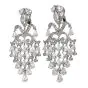 Orianne Collins 42.0cts Pear Cut Diamond 18K White Gold Chandelier Dangle Drop Earrings