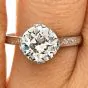 Antique Edwardian Old European Diamond Platinum Filigree Solitaire Engagement Ring
