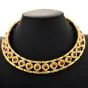 Faraone Milano Vintage Ruby 18K Yellow Gold Collar Choker Cuff Link Necklace