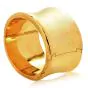 Jacente Italian 18K Yellow Gold Concave Mirror Finish Wide Bangle Bracelet