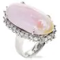 Certified GIA Conch Pearl Diamond Platinum Cocktail Ring