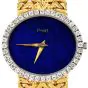Vintage Piaget Diamond Lapis Lazuli Dial 18K Gold Ladies Watch