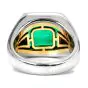 Bvlgari Bulgari 4.59cts Emerald Diamond Platinum Estate Pinky Cocktail Ring