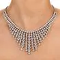 Estate 24.00 Carat round-cut  Diamond 18k gold Fringe Necklace