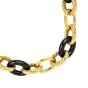 David Yurman 18K Yellow Gold Hematite 17 mm Link Necklace - Dover Jewelry