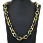 David Yurman 18K Yellow Gold Hematite 17 mm Link Necklace - Dover Jewelry