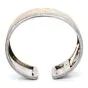 Mario Buccellati Vintage 18K Rose Gold Sterling Silver Rigato Wide Cuff Bracelet