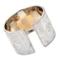Mario Buccellati Vintage 18K Rose Gold Sterling Silver Rigato Wide Cuff Bracelet