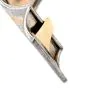 Mario Buccellati Vintage 18K Rose Gold Sterling Silver Rigato Wide Cuff Bracelet