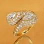 Cartier French Diamond 18K Yellow Gold Bypass Cluster Engagement Ring