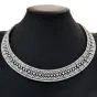 Vintage Deco 11.79Cts Diamond Platinum Floral Link Collar Necklace 