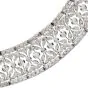 Vintage Deco 11.79Cts Diamond Platinum Floral Link Collar Necklace 