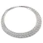 Vintage Deco 11.79Cts Diamond Platinum Floral Link Collar Necklace 