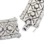 Vintage Deco 11.79Cts Diamond Platinum Floral Link Collar Necklace 